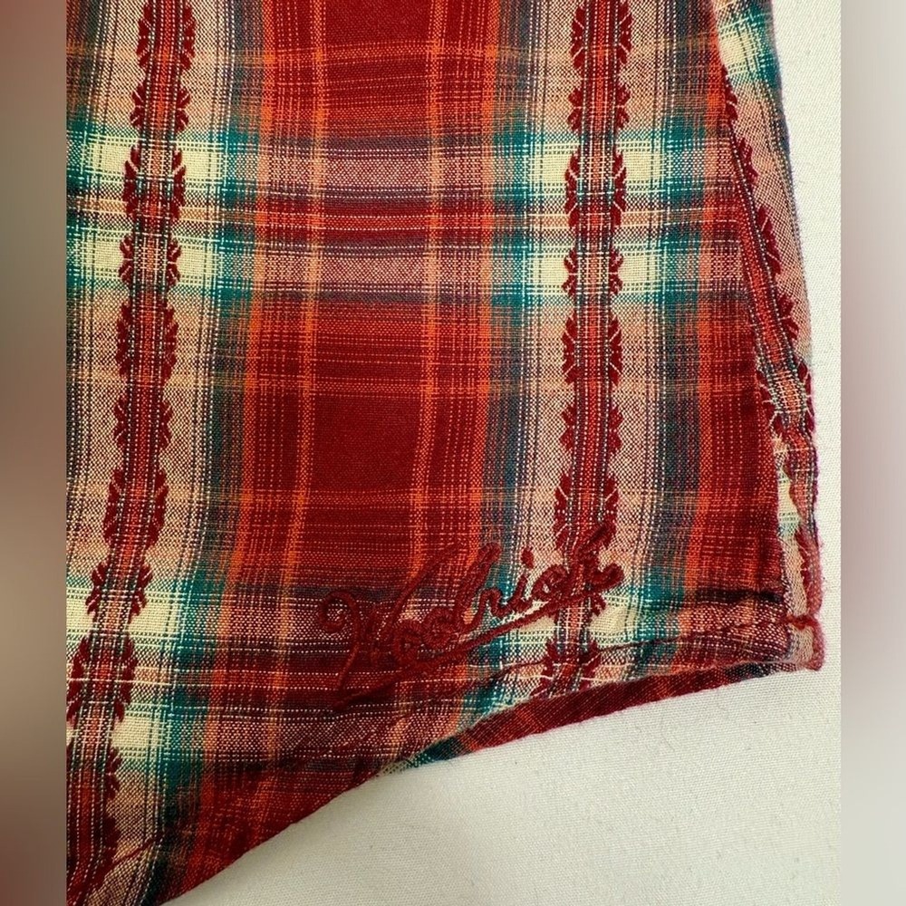 Woolrich Red Heritage Print Plaid Long Sleeve‎ ButtonUp Western Shirt Size Large - Picture 6 of 9